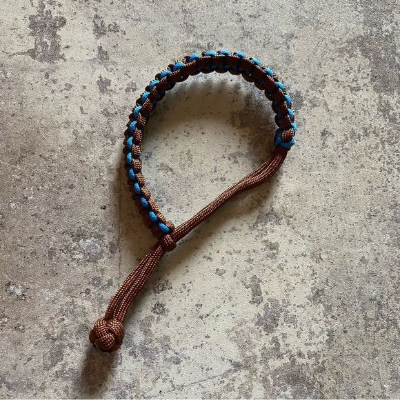 Paracord Bracelet Unisex Brown Blue Gender Neutral NEW Handmade USA - Picture 4 of 9
